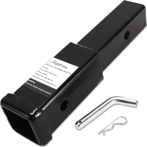 موسع وصلة المقطورة HighFree مقاس 2 بوصة، جهاز استقبال تمديد الأنبوب مع دبوس وصلة ومشابك، طول 7 بوصة لحامل الدراجة أو حاملات البضائع in Kuwait