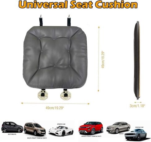 Big Ant Leather Seat Pad Soft Car Seat Cushion Comfort Removable Seat Protector for Car Office Home Use Four Seasons General 1pc(Black) in Saudi Arabia