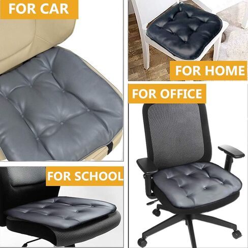 Big Ant Leather Seat Pad Soft Car Seat Cushion Comfort Removable Seat Protector for Car Office Home Use Four Seasons General 1pc(Black) in Saudi Arabia