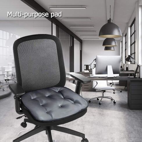 Big Ant Leather Seat Pad Soft Car Seat Cushion Comfort Removable Seat Protector for Car Office Home Use Four Seasons General 1pc(Black) in Saudi Arabia