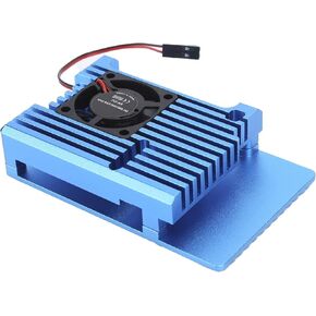 Single Fan Heat Sink Aluminum Alloy Case for 4 with Enhanced Cooling Function, Ideal for Computer Enthusiasts (Blue)