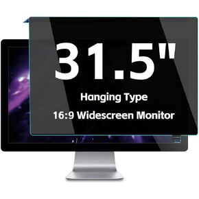 Hanging Type 31.5 inch Computer Privacy Screen Filter for 16:9 Widescreen Monitor, Data Security Computer Screen Privacy Shield, Anti-Blue Light and Glare Eye Protection Protection Panel