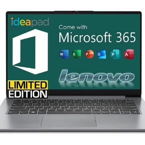 Lenovo IdeaPad 1i with 1-Year Office 365 • 14" Laptop • 12GB RAM • 1.3TB Storage (1TB Cloud & 256GB SSD & 128GB Emmc) • Intel Dual-Core Processor • HDMI • USB-C • Wi-Fi 6 • Windows 11