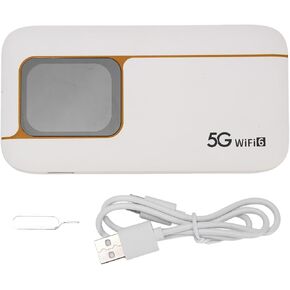 5G Mobile Hotspot, Dual Band WiFi6 Wireless Router with SIM Card Slot, Supports 16 Devices Portable Mobile Router with Touch Screen 7100mAh Battery Capacity IP67 Design