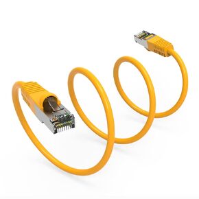 10Ft Cat5E Shielded (FTP) Ethernet Network Booted Cable Yellow