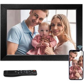 إطار صورة رقمي 17 بوصة ، Benibela 2.4G/5G WIFI WIFI AI إطار الصور الإلكترونية الذكية ، التحكم عن بُعد ، مستشعر الحركة ، مثبت على الحائط ، 32 جيجابايت ، مشاركة فيديو عيد الأم عبر تطبيق App Cloud USB (16:10)