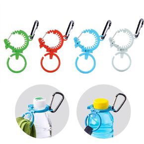Durable Water Bottle Holder with Carabiner Hook,Towel Loop,Hat Hooks,Patented Fluorescent Design for 1.0-1.4(in)Diameter Bottles,Heavy Duty Outdoor Water Bottle clip for Camping,Travel and Daily Use
