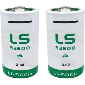 2 Pack LS33600 Battery Replacement for saft LS33600 3.6 Volt D 17000 mAh Lithium Battery (2 Pack)