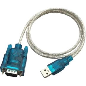 80cm USB 2.0 ToSerial RS-232 DB9 9Pin Chipset Support Adapter USB RS232 Cable Support WIN10 Converter(Blue)