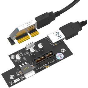 Mustpoint PCI Express PCI-E 1X to 1X/4X/8X/16X Riser Card with Magnetic Foot Pads