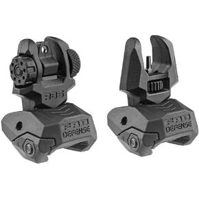 FAB Defense Poly FLIP-UP Front & Rear Sight Set, Black FX-FRBSKIT