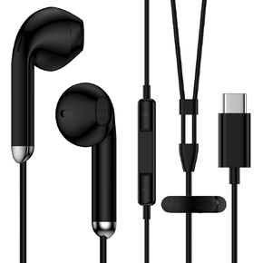 Wired Headphones for Samsung Galaxy A16 5G A36 A26 S25 Edge S25 Ultra A56 S24 FE Plus A35 A55 Z Fold 6 Flip 6, USB Type C Earbuds Wired Earphones Ear Buds USBC Ear Phone Jack for iPhone 16e 16 15 Pro