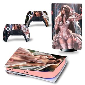 Full Set Skins Compatible with Ps-5 Disc Version,Protective Stickers for Ps-5 Disc Edition Console Controllers (6)
