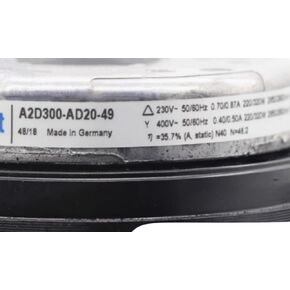 A2D300-AD20-49 230/400V 0.70/0.87A 220W 2650RPM coolig Fan