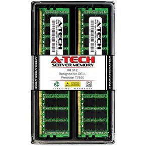 A-Tech 32GB (2X 16GB) RAM for DELL Precision T7810 | DDR4 2133MHz ECC-RDIMM PC4-17000 2Rx4 1.2V 288-Pin ECC Registered Server Memory Upgrade Kit