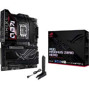 ASUS ROG Maximus Z890 Hero Intel Z890 LGA1851 DDR5 9200 HDMI 2xUSB4 6X M2 USB3.2 WiFi 7 + BT Aura RGB 5Gbit + 2.5Gbit LAN ATX 22+1+2+2 Power Phases, Motherboard