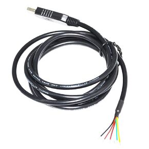 FT232RL USB إلى UART TTL 3.3V 5V 6 CORE 6PIN WE WIRE END CABLE OPEN متوافق مع TTL-232R-3V3-WE VCC GND TXD RXD CTS RTS (1.8M ، TTL 3.3V)