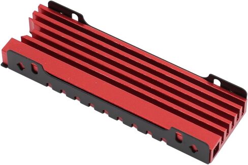M.2 2280 SSD Dinkink مع لوحة حرارية نانو لتصميم المشبك مزدوج الجوانب للكمبيوتر الشخصي ، مسامير الارتفاع القابلة للتعديل ، مادة سبيكة (أحمر) in Saudi Arabia