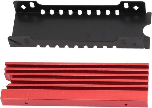 M.2 2280 SSD Dinkink مع لوحة حرارية نانو لتصميم المشبك مزدوج الجوانب للكمبيوتر الشخصي ، مسامير الارتفاع القابلة للتعديل ، مادة سبيكة (أحمر) in Saudi Arabia