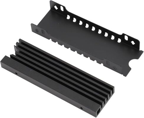 M.2 2280 SSD Heatsink with Nano Thermal Pad for, Double Sided Clamp Design for PC, Adjustable Height Screws, Alloy Material (Red) in Saudi Arabia