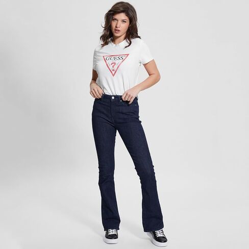 GUESS Women's Essential Short Sleeve Classic Fit Logo Tee in Saudi Arabia