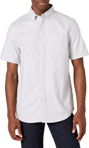 Amazon Essentials Men's Regular-Fit Short Sleeve Stretch Oxford Shirt with Pocket in Saudi Arabia
