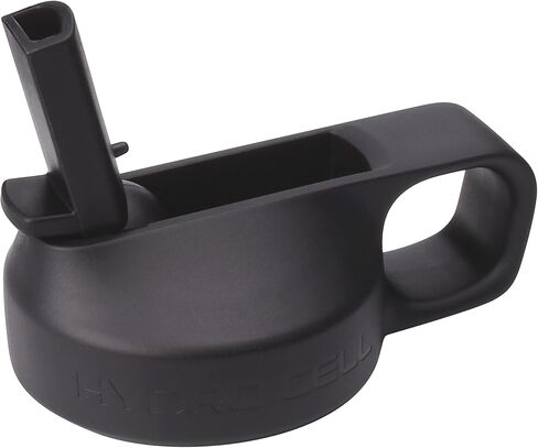 HYDRO CELL Sports Cap w/Straw for Wide Mouth Water Bottles - BPA Free Flip Spout Replacement Lid - 64 oz, 40 oz, 32 oz, 24 oz, 18 oz, 14 oz. Sports Top Accessories (Black Sports Cap, 14oz-40oz) in Saudi Arabia