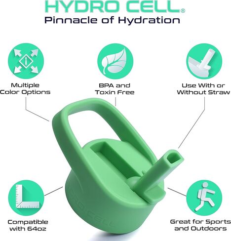 قبعة رياضية مائية للخلايا المائية مع زجاجات المياه الواسعة الفم - غطاء استبدال SPOUT FREE BPA - 64 أوقية ، 40 أوقية ، 32 أوقية ، 24 أوقية ، 18 أوقية ، 14 أوقية. إكسسوارات رياضية أعلى (قبعة رياضية سوداء ، 14oz-40oz) in Kuwait