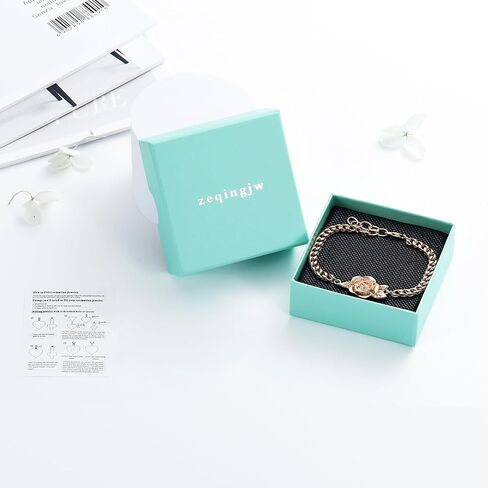 zeqingjw Cremation Jewelry Rose Flower Urn Bracelet for Ashes for Women Adjustable Keepsake Memorial Bracelet Urn Bangle Ashes Holder in Kuwait