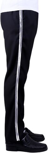 MJB2C-MJ Costume Jackson Billie Jean Pants-Trousers-(Adult/Kids/Child/Boys/Girls)-Silver Stripe in Saudi Arabia