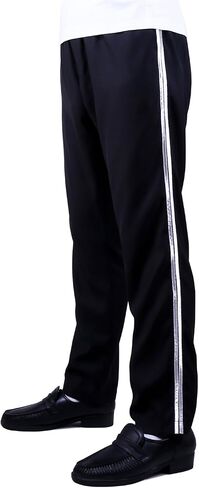 MJB2C-MJ Costume Jackson Billie Jean Pants-Trousers-(Adult/Kids/Child/Boys/Girls)-Silver Stripe in Saudi Arabia