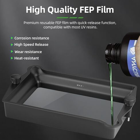 Photon Mono M5s FEP Release Film 210 * 290mm,3D Printer Accessories Compatible with Anycubic Mono M5s Pro/Mono M5s/Mono M5 UV DLP LCD Resin 3D Printer-0.15 Thickness(5pcs)… in Saudi Arabia