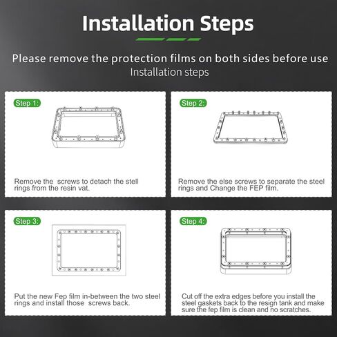 Photon Mono M5s FEP Release Film 210 * 290mm,3D Printer Accessories Compatible with Anycubic Mono M5s Pro/Mono M5s/Mono M5 UV DLP LCD Resin 3D Printer-0.15 Thickness(5pcs)… in Saudi Arabia