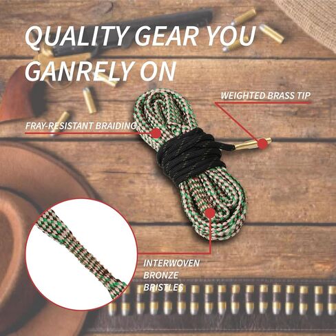 Bore Rope, Gun Snake, 12GA/.30/.22mm Barrel Bore Rope Cleaner Brush for Rifle Pistol Shotgun in Saudi Arabia