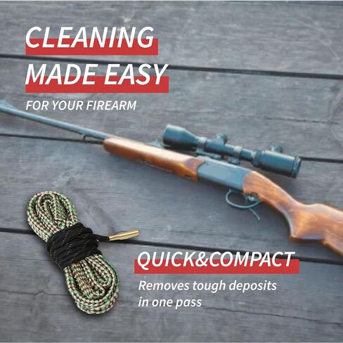 Bore Rope, Gun Snake, 12GA/.30/.22mm Barrel Bore Rope Cleaner Brush for Rifle Pistol Shotgun in Saudi Arabia