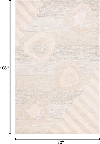 SAFAVIEH Fontana Shag Collection 2'3" x 4' Grey/Ivory FNT886F Modern Trellis Non-Shedding Living Room Bedroom Dining Room Entryway Plush 2-inch Thick Accent Rug in Saudi Arabia