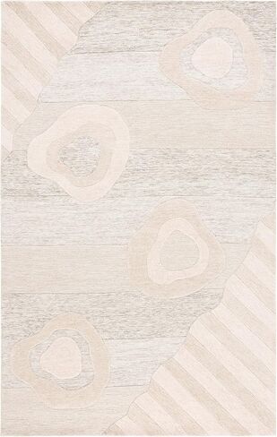 SAFAVIEH Fontana Shag Collection 2'3" x 4' Grey/Ivory FNT886F Modern Trellis Non-Shedding Living Room Bedroom Dining Room Entryway Plush 2-inch Thick Accent Rug in Saudi Arabia