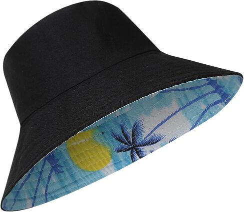 Beach Sun Hat Unisex Trendy Bucket Hat for Women Teens Travel Summer Girl Bucket Hats Packable in Saudi Arabia