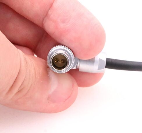 Rotatable Elbow 2 Pin Male to Locking 2.5 DC Power Cable for ARRI Alexa Classic Z CAM E2 to Atomos Ninja V PIX-E5 PIX-E5H PIX-E7 in Saudi Arabia