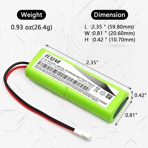(2-Pack) 4.8V 250mAH 2/3AAA NiMH 4C Flat 1/24 Temper DYNB0007 بديل لبطارية Dynamite Car Micro SCT Rally (DYNB0007) in Kuwait
