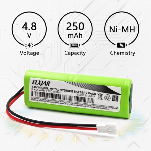 (2-Pack) 4.8V 250mAH 2/3AAA NiMH 4C Flat 1/24 Temper DYNB0007 بديل لبطارية Dynamite Car Micro SCT Rally (DYNB0007) in Kuwait