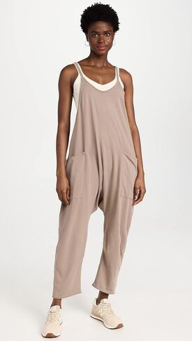 FP Movement by Free People Women's Hot Shot Onesie, Toasted Coconut, Tan, SM (Women's 4-6) in Saudi Arabia