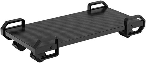 CPU Stand Pc Stand for Floor, PC Tower Stand with 4 Rolling Caster Wheels, Storage Racks Mobile CPU Stand for Floor Carpet Gaming PC Case CPU Holder(Black) in Kuwait