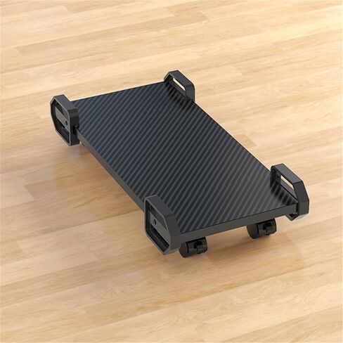 CPU Stand Pc Stand for Floor, PC Tower Stand with 4 Rolling Caster Wheels, Storage Racks Mobile CPU Stand for Floor Carpet Gaming PC Case CPU Holder(Black) in Kuwait