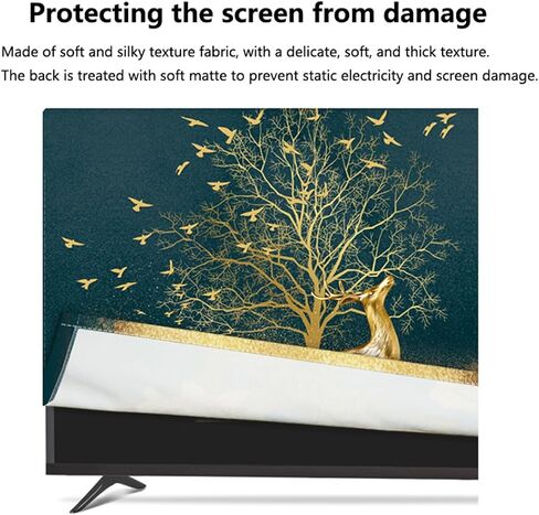 غلاف غبار المناظر الطبيعية الداخلية لفيلم تلفزيون LCD LED شاشة LCD شنق سطح المكتب غطاء واقية من فيلم Monitor Monitective Film (الحجم: 27in (64 × 43 سم) ، اللون: ب) in Kuwait