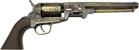 MASTER USA - Decorative Western Revolver with Display Stand 13-inches Overall, Style Navy Ornate Engravings on Body SMB-110 Decorative, Collectible, Cosplay in Saudi Arabia