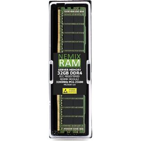 NEMIX RAM 32GB (1X32GB) DDR4 3200MHZ PC4-25600 2Rx8 1.2V CL22 288-PIN ECC RDIMM Registered Server Memory Compatible with Kingston KSM32RD8/32HC, KSM32RD8/32HCR, KSM32RD8/32MFR, KSM32RD8/32SB