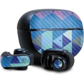 Carbon Fiber Headphone Skin Compatible with Bose Ultra Open Earbuds - Purple Kaleidoscope - Premium 3M Vinyl Protective Wrap Decal Cover - Easy to Apply | Crafted in The USA by MightySkins