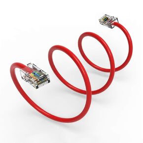 4Ft Cat5E UTP Ethernet Network Non Booted Cable Red