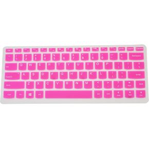 Hot Pink Ultra Thin Silicone Gel Keyboard Cover for Lenovo Yoga 710 14 14" Yoga 710 15 15.6" Flex 4 14" Yoga 910 14" Laptop (Please Compare Layout and Model)